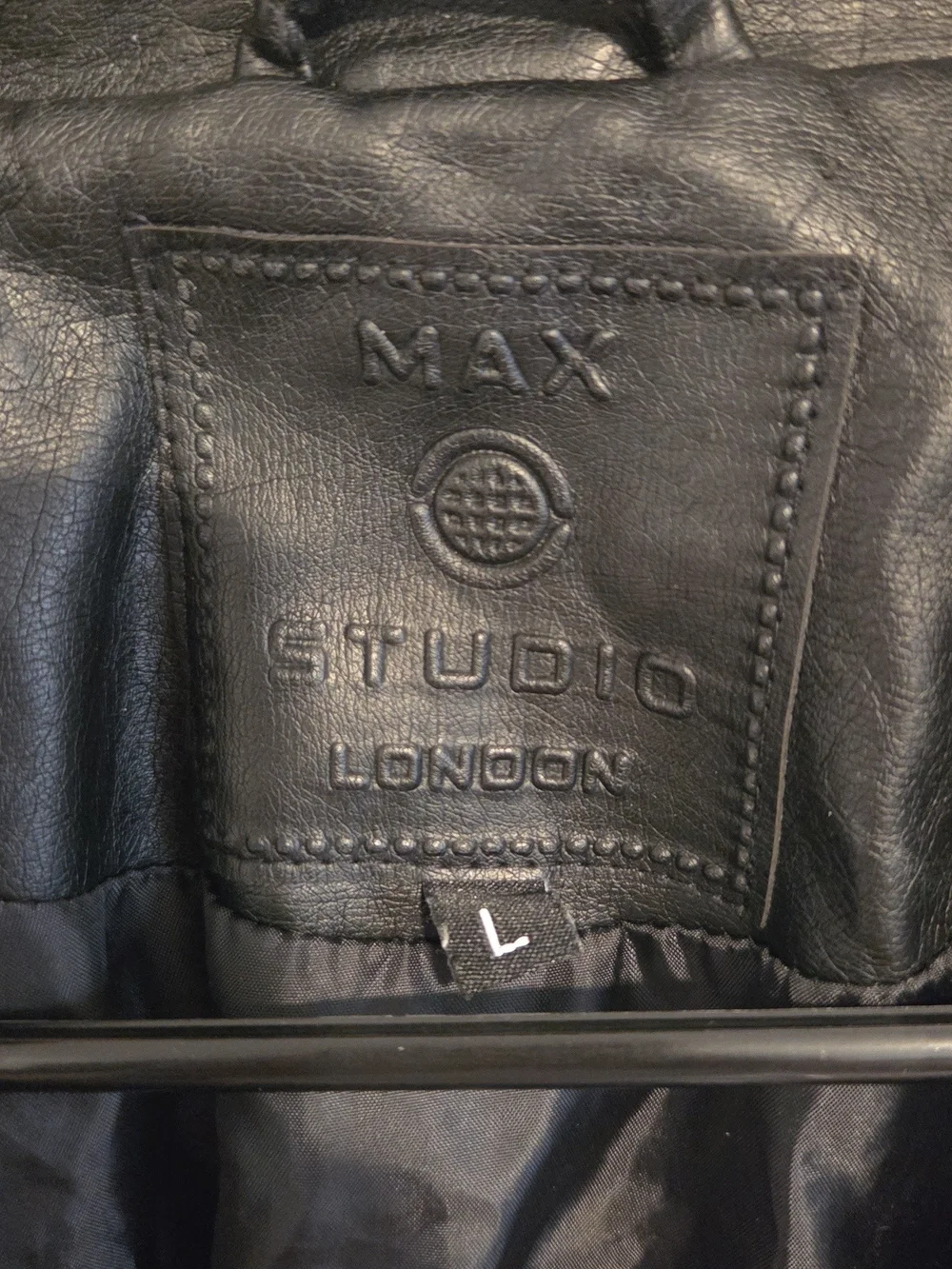 Max Studio Black Faux-Leather Moto Jacket